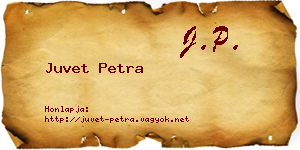 Juvet Petra névjegykártya